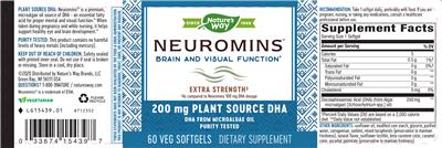 Photo of the Nature's Way Neuromins Extra Strength label