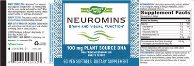Photo of the Nature's Way Neuromins label