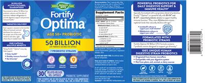 Fortify Optima Adult 50+ Probiotic 50 Billion