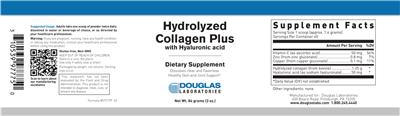 Photo of the Douglas Laboratories Hydrolyzed Collagen Plus with Hyaluronic acid label