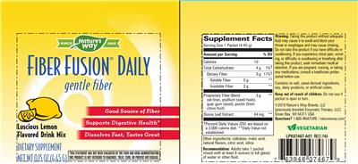 Photo of the Nature's Way Fiber Fusion Daily Luscious Lemon label