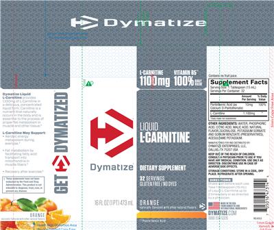 Photo of the Dymatize Liquid L-Carnitine Orange label
