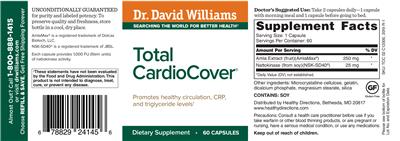 Photo of the Dr. David Williams Total CardioCover label