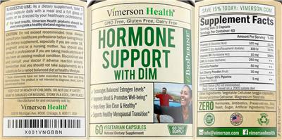 Photo of the Vimerson Health Hormone Support with DIM label