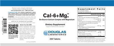 Photo of the Douglas Laboratories Cal-6+Mg. label