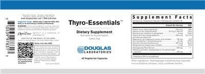 Photo of the Douglas Laboratories Thyro-Essentials label