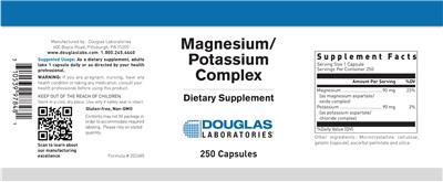 Photo of the Douglas Laboratories Magnesium/Potassium Complex label