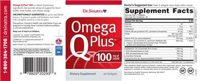 Photo of the Dr. Sinatra Omega Q Plus 100 label