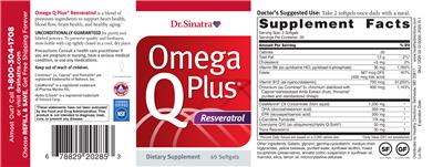 Photo of the Dr. Sinatra Omega Q Plus Resveratrol label