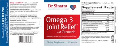 Photo of the Dr. Sinatra Omega-3 Joint Relief With Turmeric label
