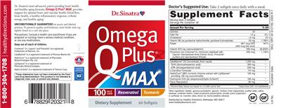Photo of the Dr. Sinatra Omega Q Plus Max label