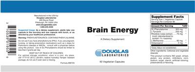 Photo of the Douglas Laboratories Brain Energy label
