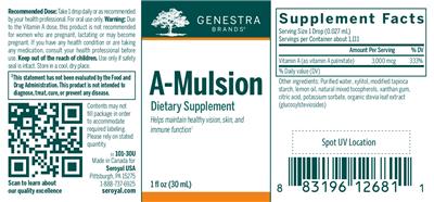 Photo of the Genestra Brands A-Mulsion label