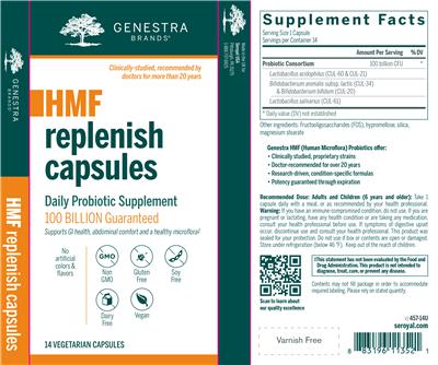 Label of HMF Replenish Capsules