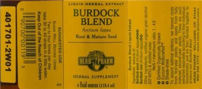 Photo of the Herb Pharm Burdock Blend label