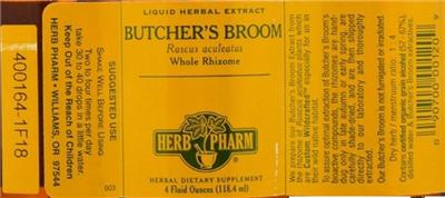 Photo of the Herb Pharm Butcher's Broom label