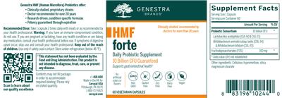 Photo of the Genestra Brands HMF Forte label