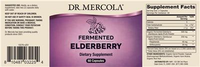 Photo of the Dr. Mercola Fermented Elderberry label