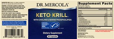 Photo of the Dr. Mercola Keto Krill label