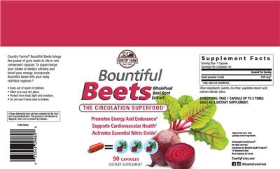 Photo of the Country Farms Bountiful Beets label
