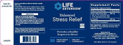 Photo of the Life Extension Enhanced Stress Relief label