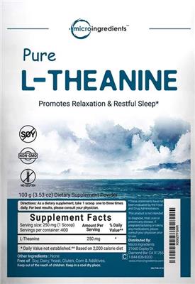 Photo of the Micro Ingredients Pure L-Theanine label