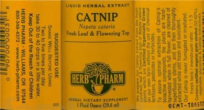 Photo of the Herb Pharm Catnip label