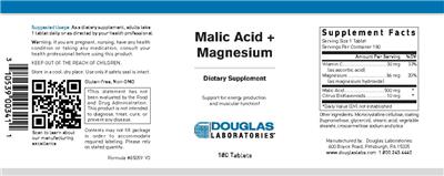 Photo of the Douglas Laboratories Malic Acid + Magnesium label