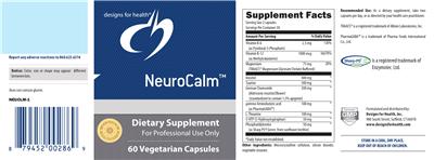 Photo of the Designs for Health NeuroCalm label
