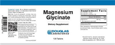 Photo of the Douglas Laboratories Magnesium Glycinate label