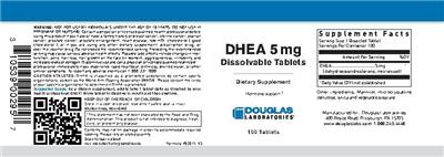 Photo of the Douglas Laboratories DHEA 5 mg label