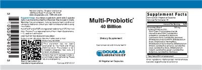 Label of Multi-Probiotic 40 Billion