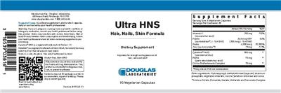 Photo of the Douglas Laboratories Ultra HNS label