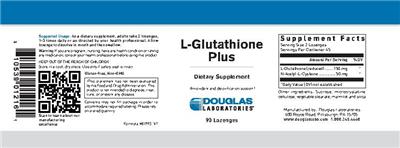Photo of the Douglas Laboratories L-Glutathione Plus label