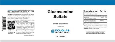Photo of the Douglas Laboratories Glucosamine Sulfate label