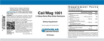 Photo of the Douglas Laboratories Cal/Mag 1001 label