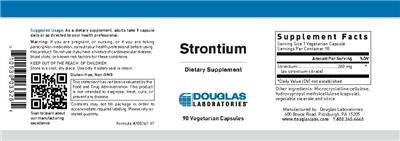 Photo of the Douglas Laboratories Strontium label