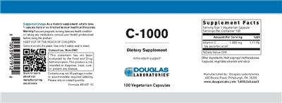 Photo of the Douglas Laboratories C-1000 label