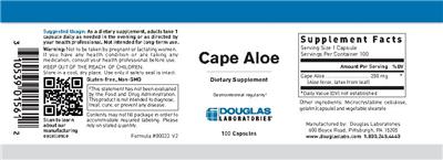 Photo of the Douglas Laboratories Cape Aloe label