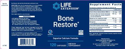 Photo of the Life Extension Bone Restore label
