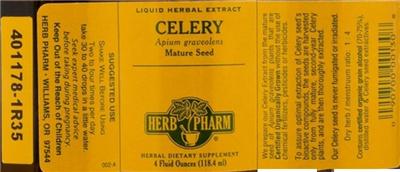 Photo of the Herb Pharm Celery label