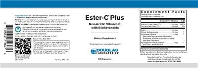 Photo of the Douglas Laboratories Ester-C Plus label