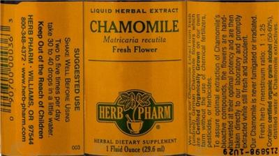 Photo of the Herb Pharm Chamomile label