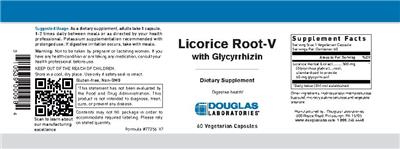 Photo of the Douglas Laboratories Licorice Root-V with Glycyrrhizin label