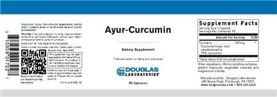 Photo of the Douglas Laboratories Ayur-Curcumin label