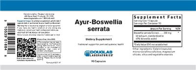 Photo of the Douglas Laboratories Ayur-Boswellia Serrata label