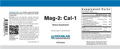 Photo of the Douglas Laboratories Mag-2: Cal-1 label