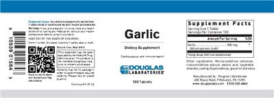 Photo of the Douglas Laboratories Garlic label