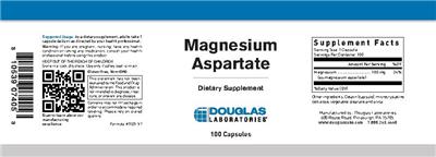 Photo of the Douglas Laboratories Magnesium Aspartate label