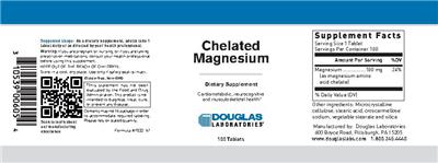 Photo of the Douglas Laboratories Chelated Magnesium label